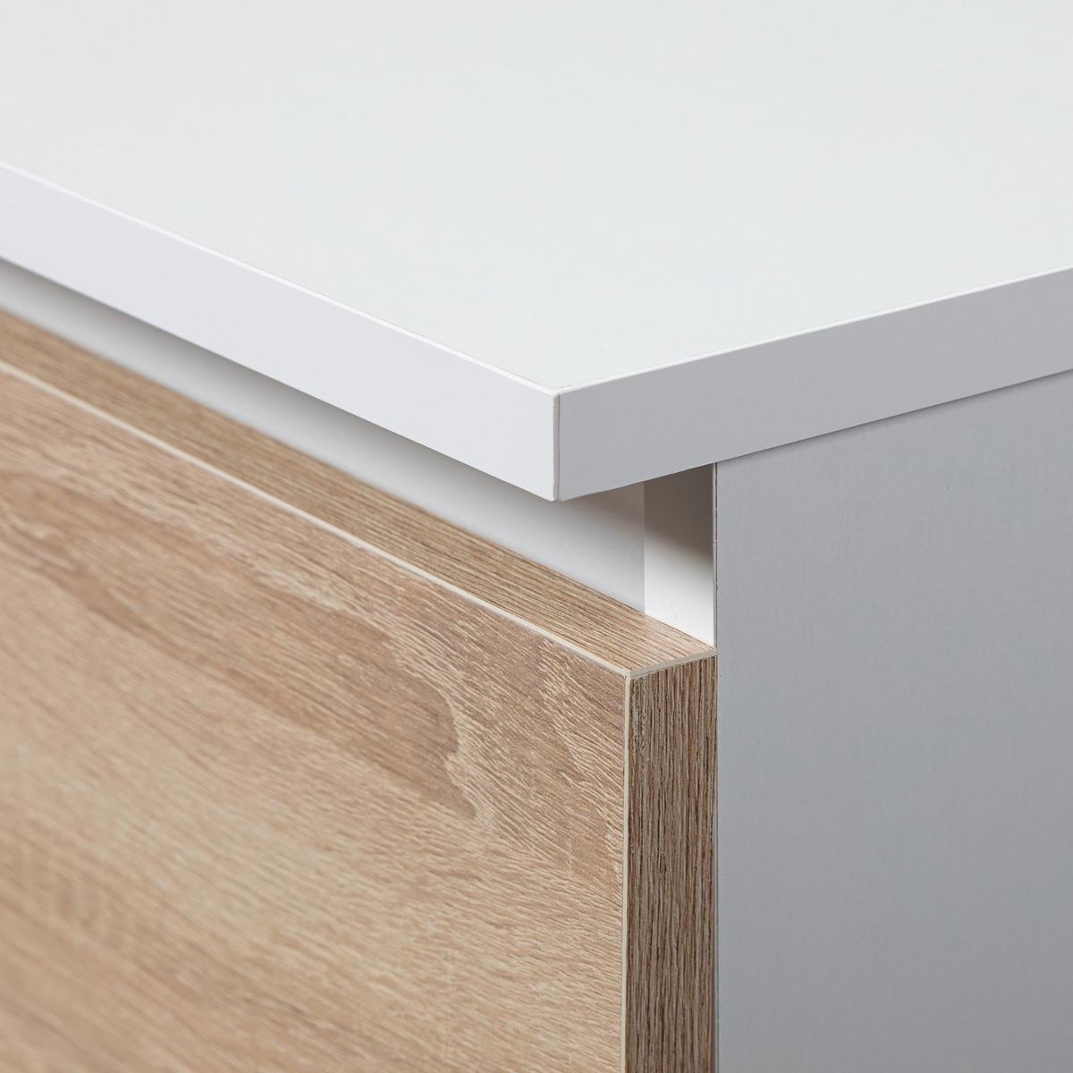 HÄNGESCHRANK Weiß, Eiche Sonoma 99/30/30 - Weiß/Sonoma Eiche, Holzwerkstoff (30/99/30cm) - RAUMHIRSCH FURNITURE