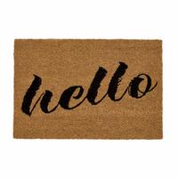 FUSSMATTE Hello, Kokos 40/60 cm - Naturfarben, Naturmaterialien (40/60cm) - Homescapes
