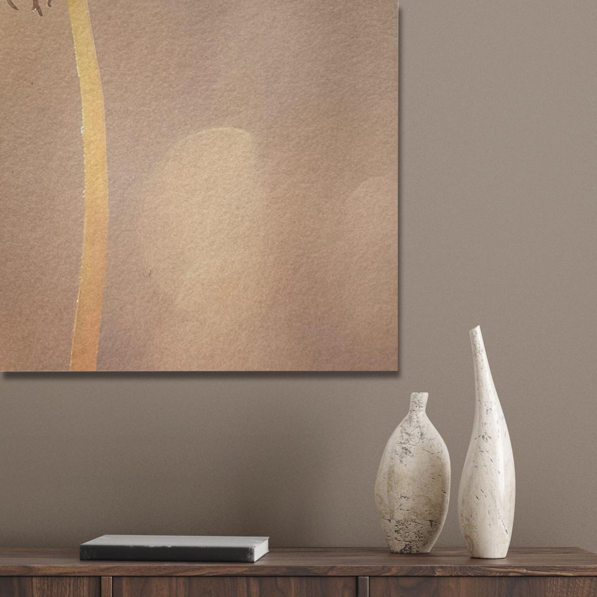 AKUSTIKBILD Löwenzahn - Beige - Natur - Blume Wanddeko 70x100 cm - Hellbraun, Kunststoff (70/100/0.9cm) - MuchoWow
