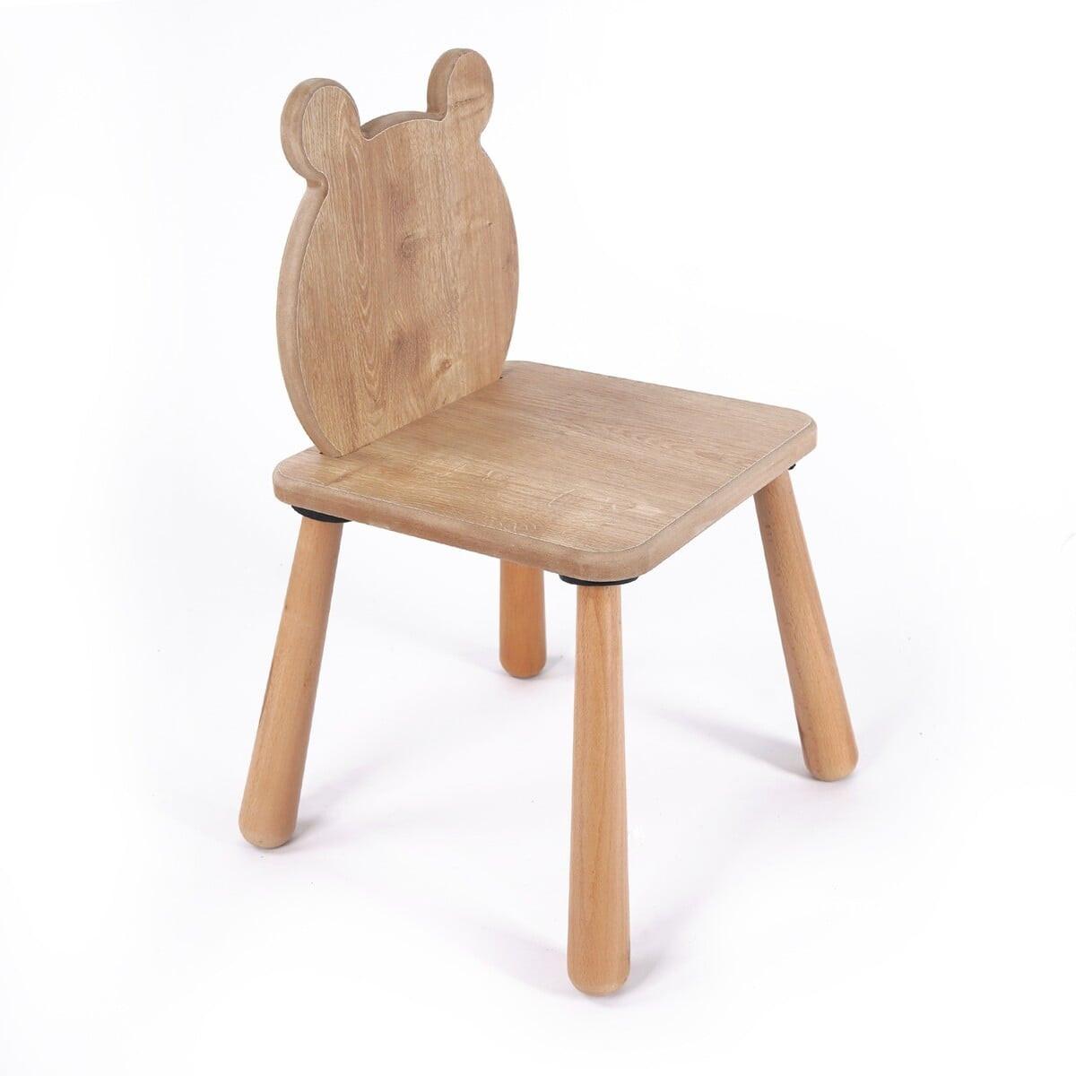KINDERSTUHL mit bärenlehne 30/30/55 cm - Eichefarben, Holzwerkstoff (30/55/31cm) - Calicosy