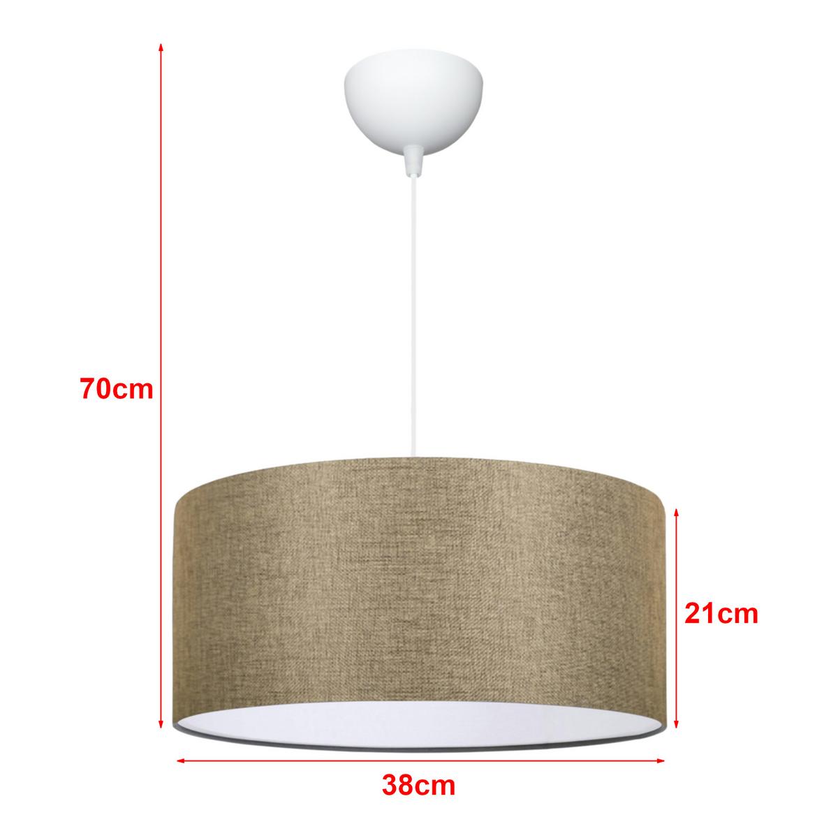 HÄNGELEUCHTE Sutton - Beige, Textil (38/38/70cm) - lux.pro