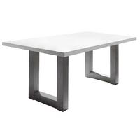 ESSZIMMERTISCH Eila 4 140 x 90 x 75 Esstisch Graphit/Weiß Matt Lack - Weiß, Holz (140/90/75cm) - 58aufmkessel