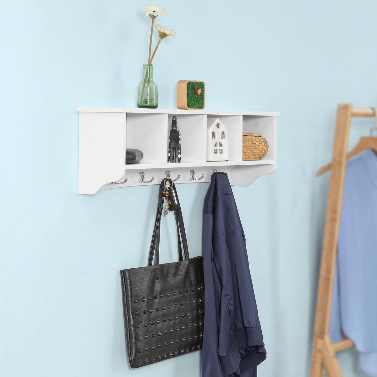 WANDGARDEROBE Weiß - Weiß, Holzwerkstoff (72/23/15cm) - SoBuy