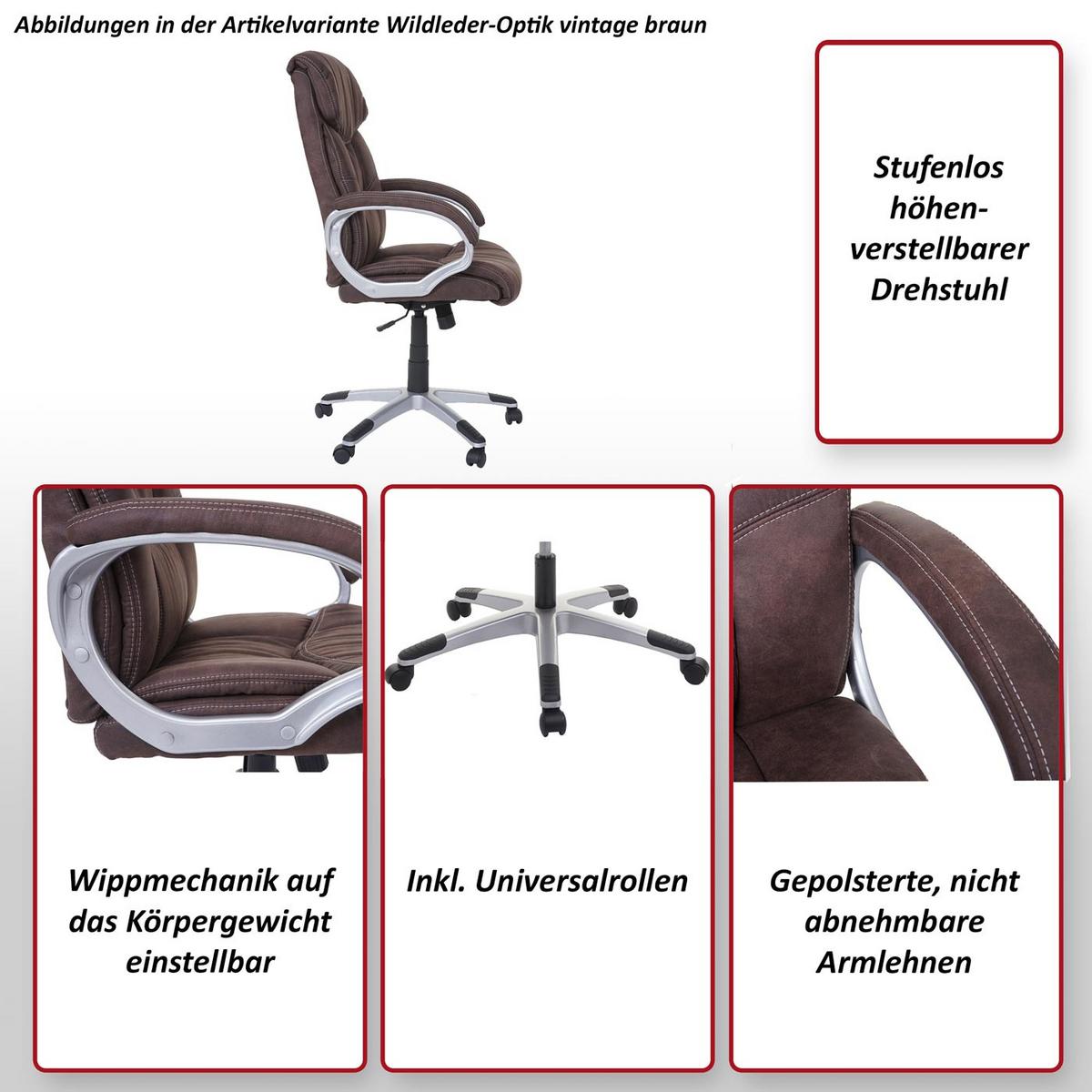 BÜROSTUHL Dunkelbraun - Dunkelbraun, Textil (73/120/78cm) - MCW