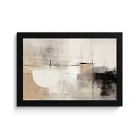 POSTER MIT RAHMENGERAHMTES BILD Abstrakt - Kunst - Grau 30x20 cm - Hellgrau, Papier (30/20cm) - MuchoWow