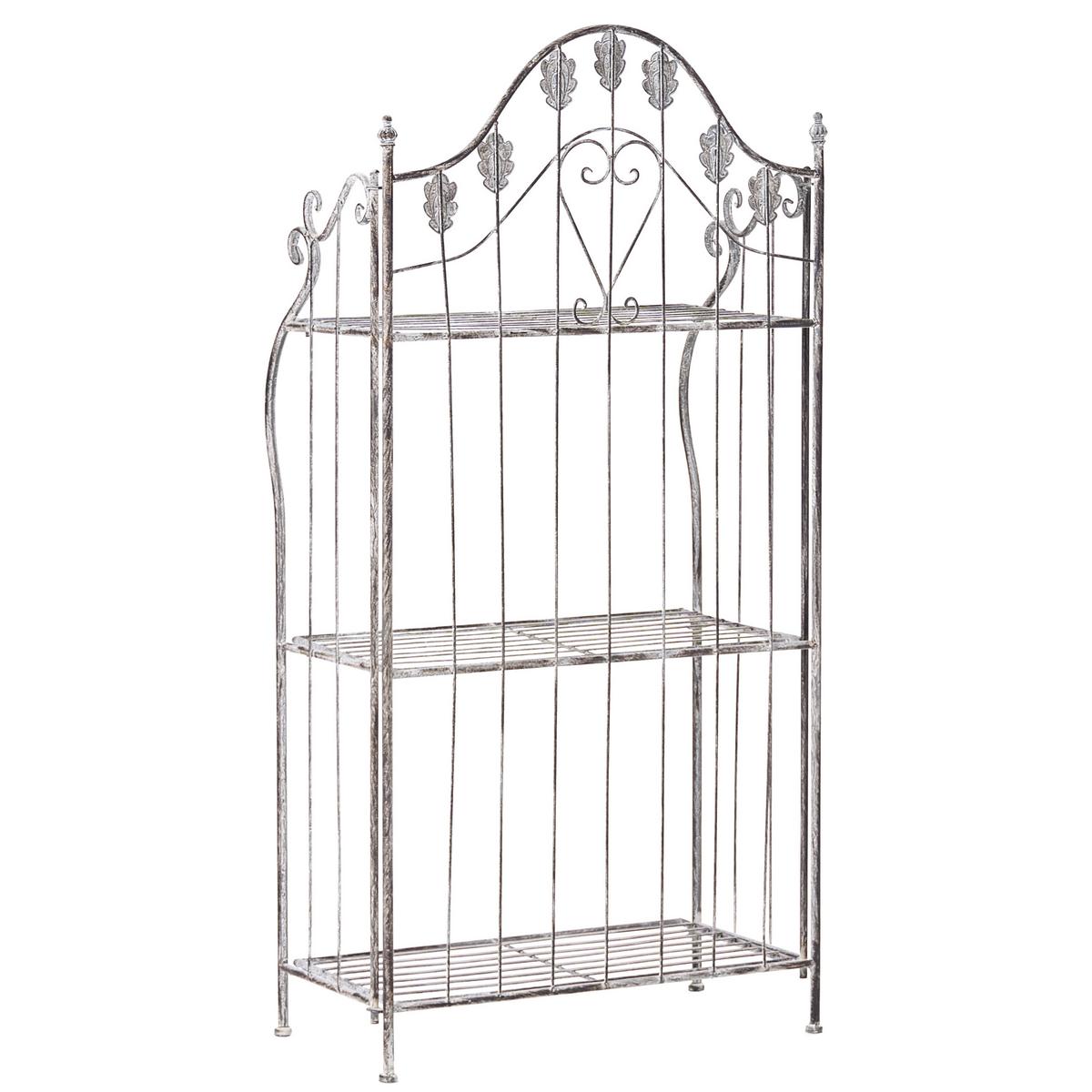 REGAL Metall 123 cm 59 cm Grau Visano - Dunkelgrau/Grau, Metall (59/123/30cm) - Beliani