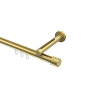 GARDINENSTANGE INNENLAUF Siteno Santo 320 cm (geteilt in 2 x 160 cm), 1-läufig, 20 mm Ø Messing-Optik - Messingfarben, Metall (320cm) - INTERDECO