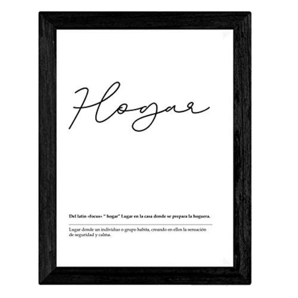 POSTER Set mit 4 schwarzweiß Definitionen von mein Haus A3 Rahmenlos - Klar, Papier (29.7/3cm) - Nacnic