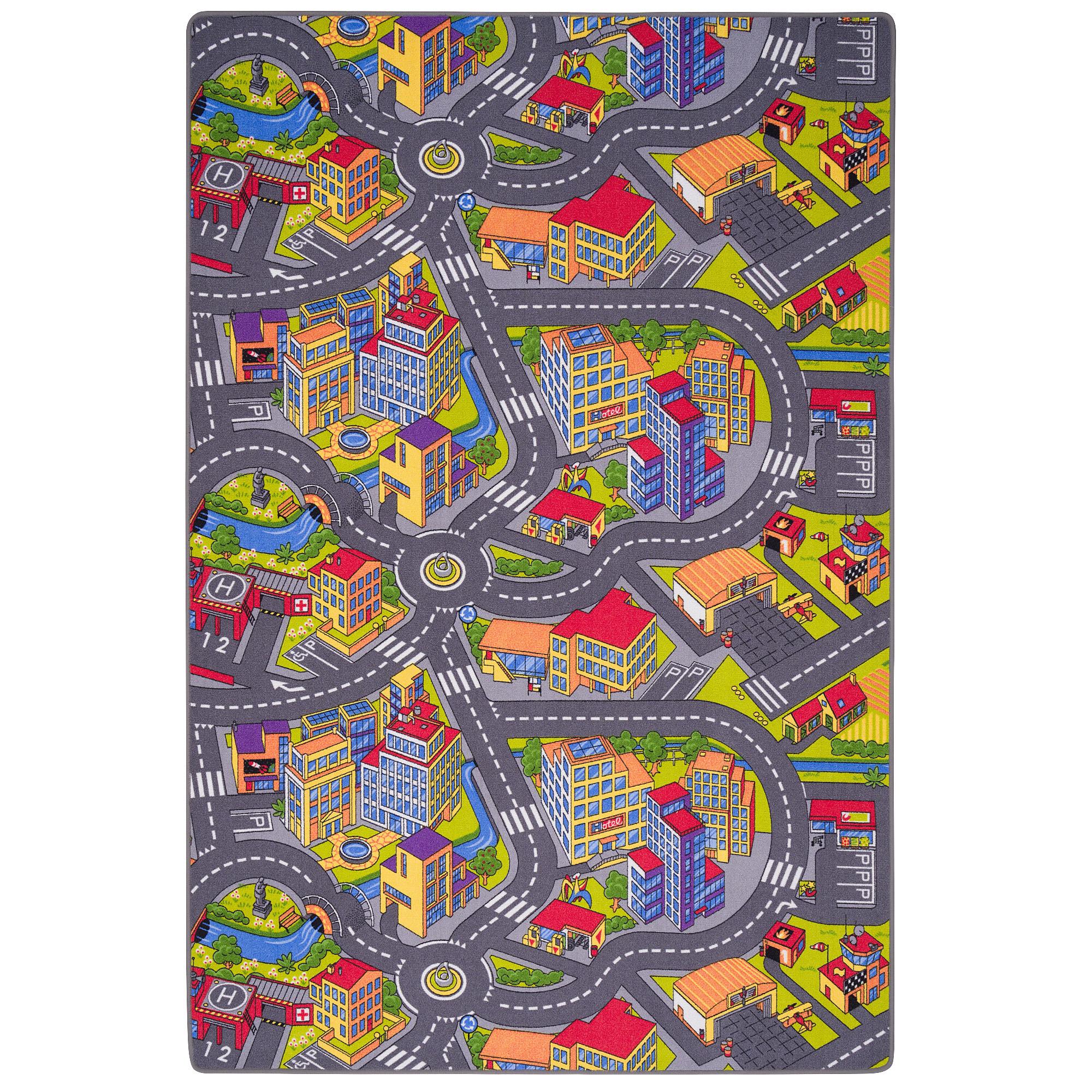 KINDER SPIEL STRASSENTEPPICH - Rotbraun, Textil (200/200cm) - Snapstyle