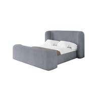 POLSTERBETT mit Bettkasten, Fußteil und Lattenrost, Bett mit Matratze H3/H4 - ESTI-Z 160x200 Grau - Grau, Holzwerkstoff/Textil (160/200cm) - ALTDECOR