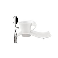 ESPRESSOSET NewWave Caffè weiß 3er Set - Weiß, Keramik/Metall (0.08L) - Villeroy & Boch
