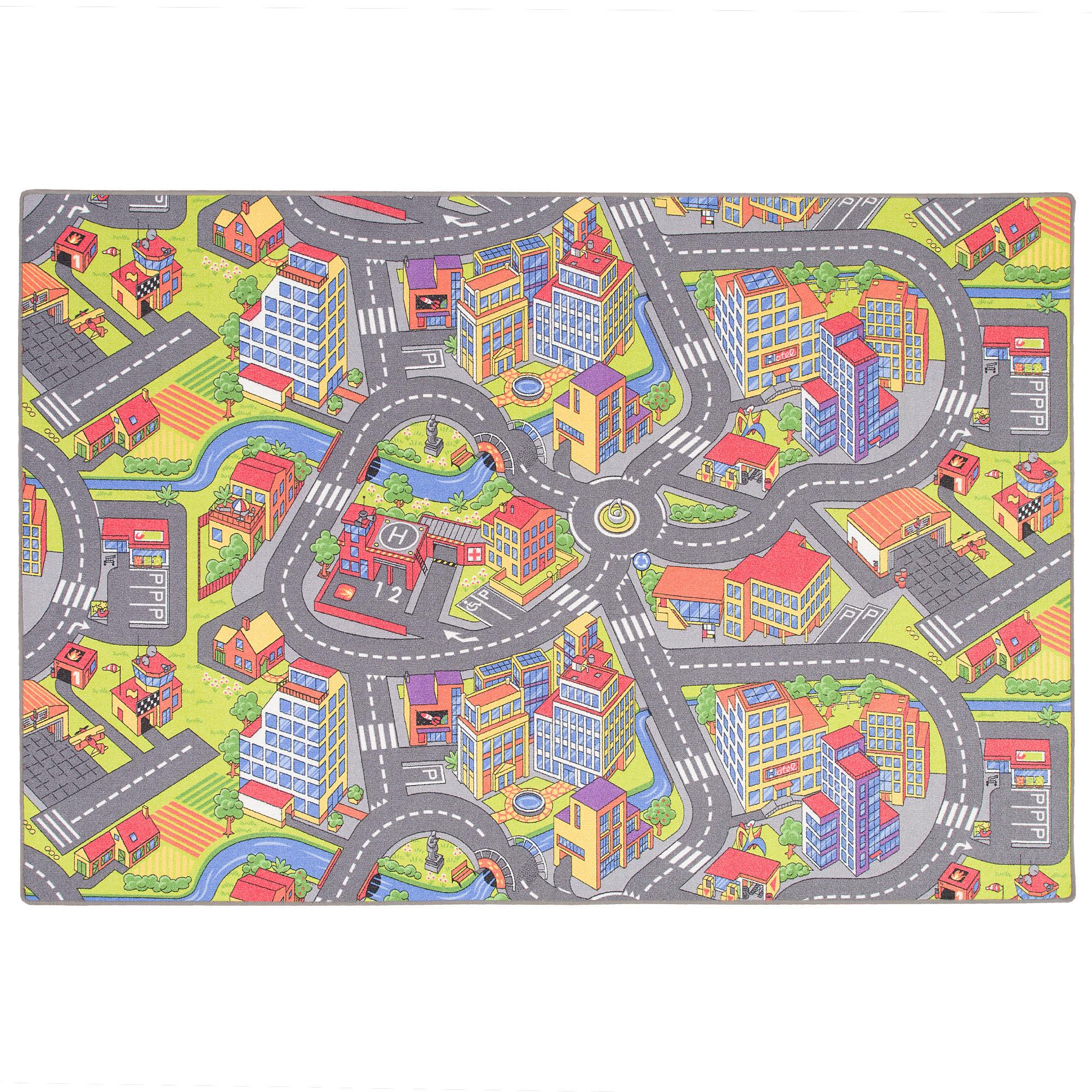 KINDER SPIEL TEPPICH LITTLE TOWN 3D - Multicolor, Textil (80/320cm) - Snapstyle