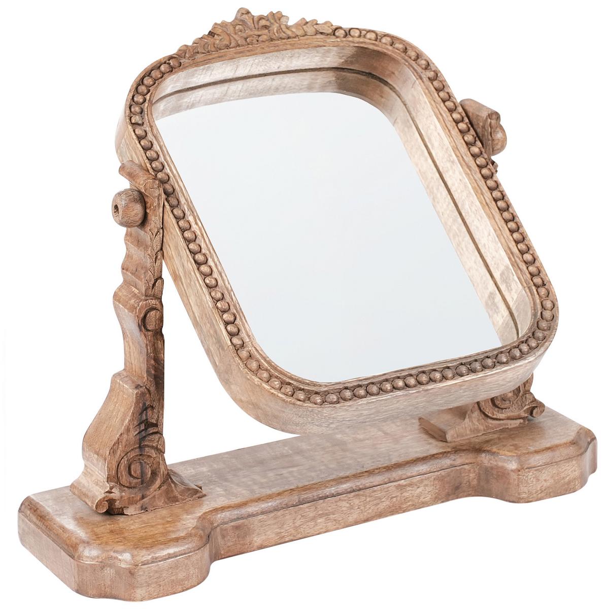 KOSMETIKSPIEGEL Braun Diszna - Braun, Holz (39/36/12cm) - Beliani