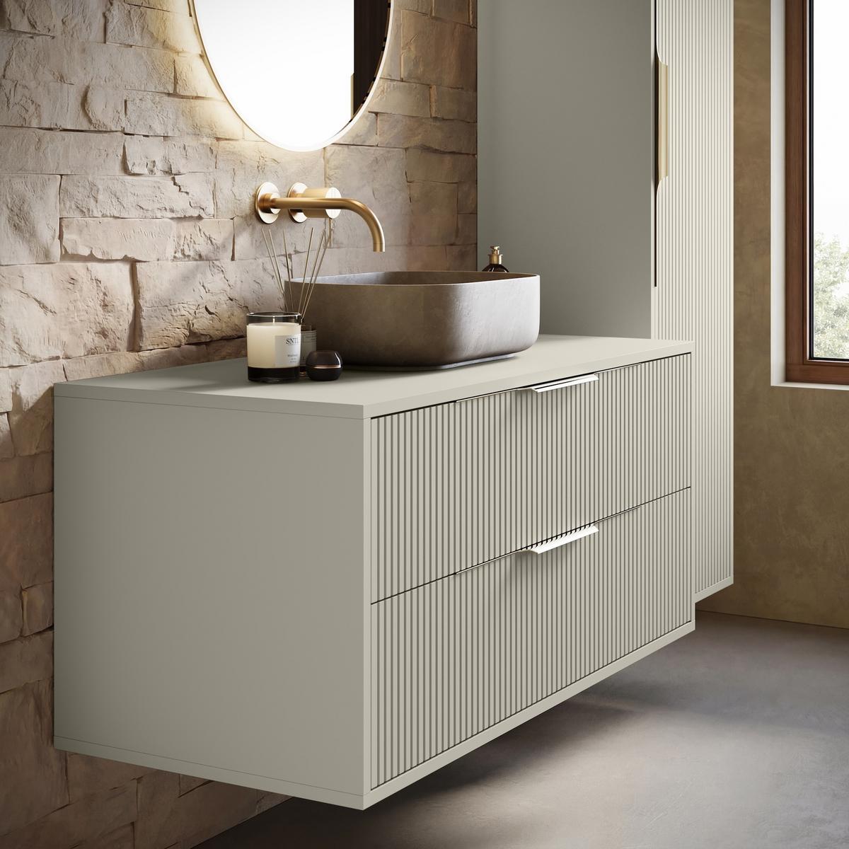 BADMÖBEL-SET Rimini 2 Teile Cashmere - 100 x 46 x 54 cm - Kaschmir, Holz (100/46/46cm) - Badplaats