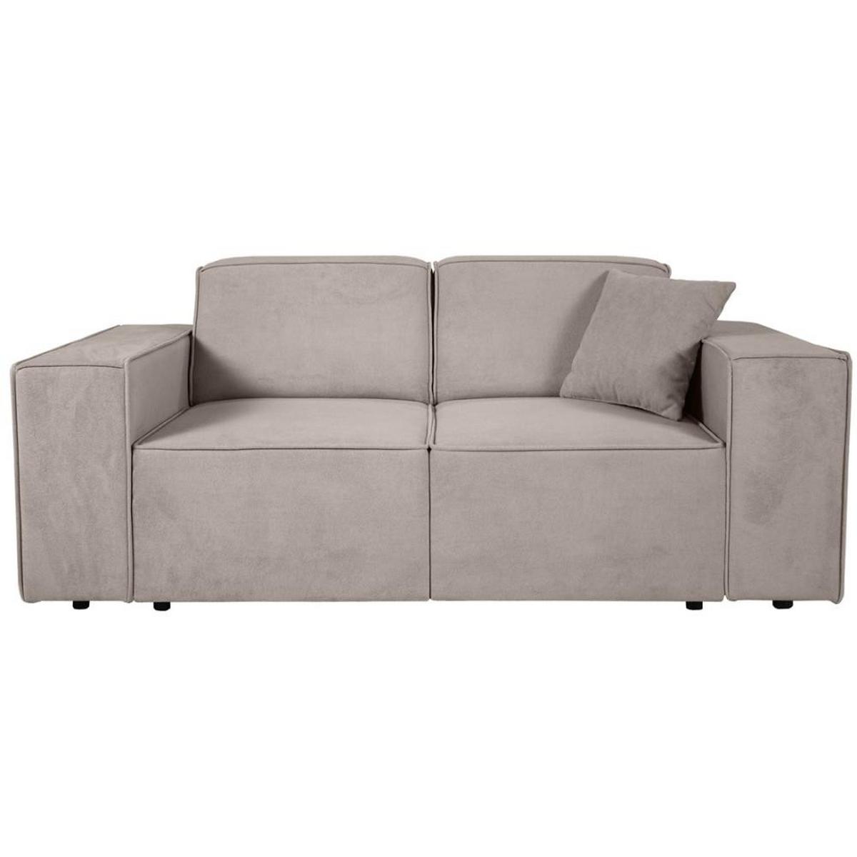2-SITZER SOFA Pedro ohne Schlaffunktion beige - Beige/Schwarz, Textil (185/75/88cm) - Beautysofa