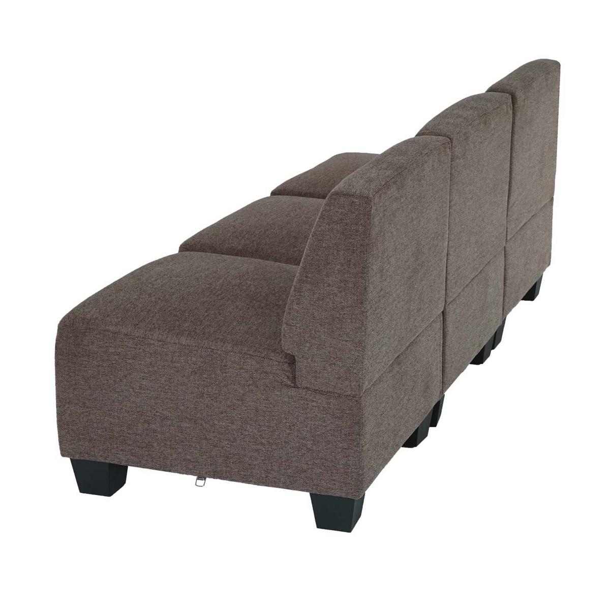 3-SITZER SOFA COUCH MODULAR Braun - Braun, Textil (171/76/72cm) - MCW