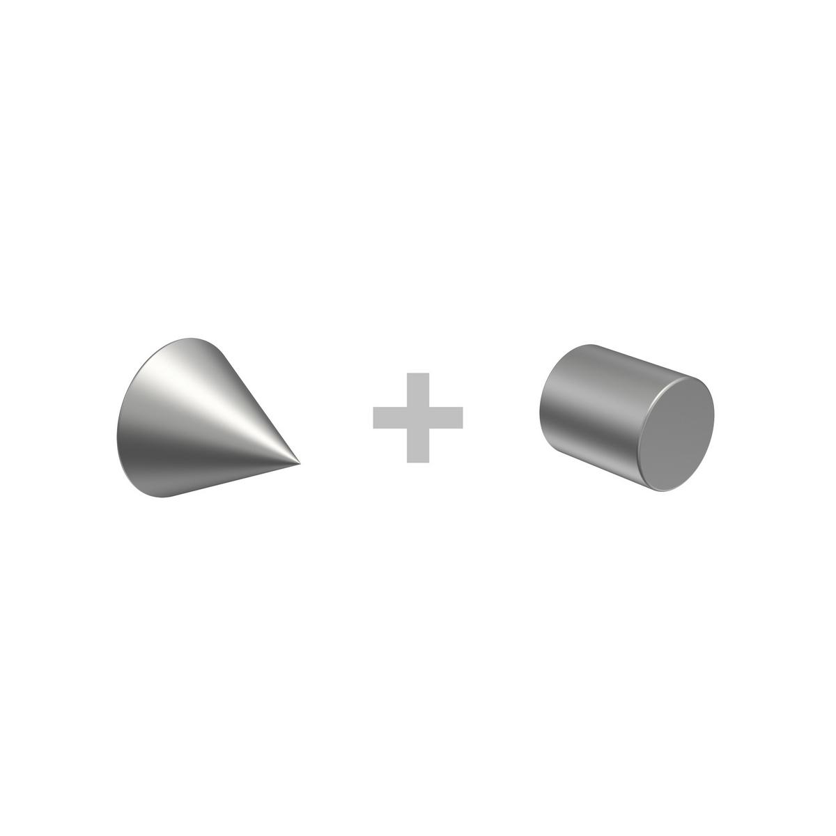 GARDINENSTANGE / TELESKOPSTANGE Hera Cone 160-300 cm, 2-läufig, 16/13 mm Ø Silbergrau - Silberfarben/Alufarben, Kunststoff/Metall (300cm) - INTERDECO