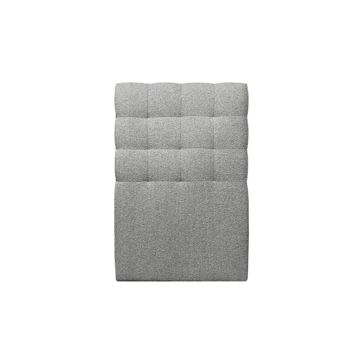 KOPFTEIL gepolstert - Gesteppt – grauer Bouclé-Stoff - 90 cm - Beige/Grau, Karton/Holz (90/120/10cm) - Sommeil de Plomb