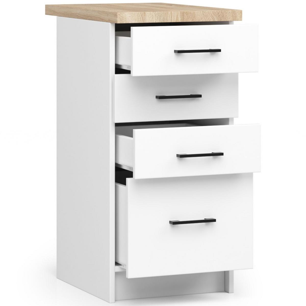 UNTERSCHRANK Weiß 85/40/46 - Weiß, Holzwerkstoff (40/85/46cm) - RAUMHIRSCH FURNITURE