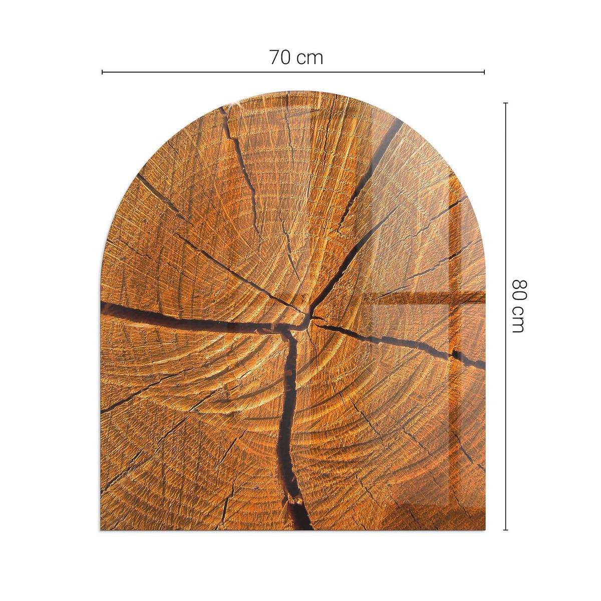 GLASPLATTE für Kamin 80x70 cm - Orange, Glas (80/70/0.4cm) - TULUP