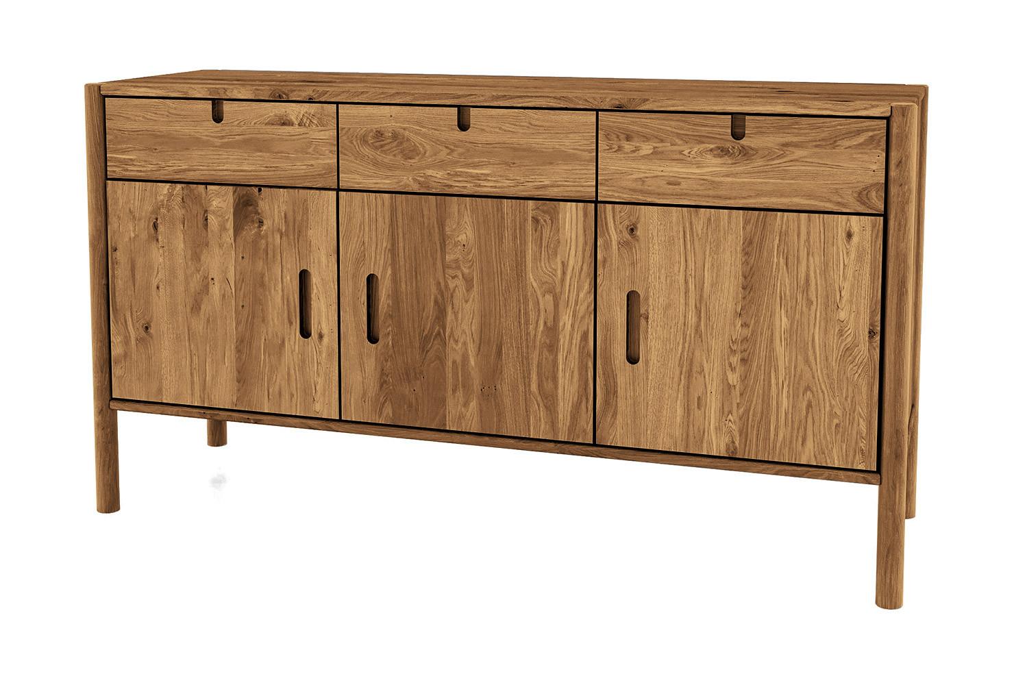 KOMMODE INA Wildeiche - Alteiche, Holz (142/79/46cm) - byoak