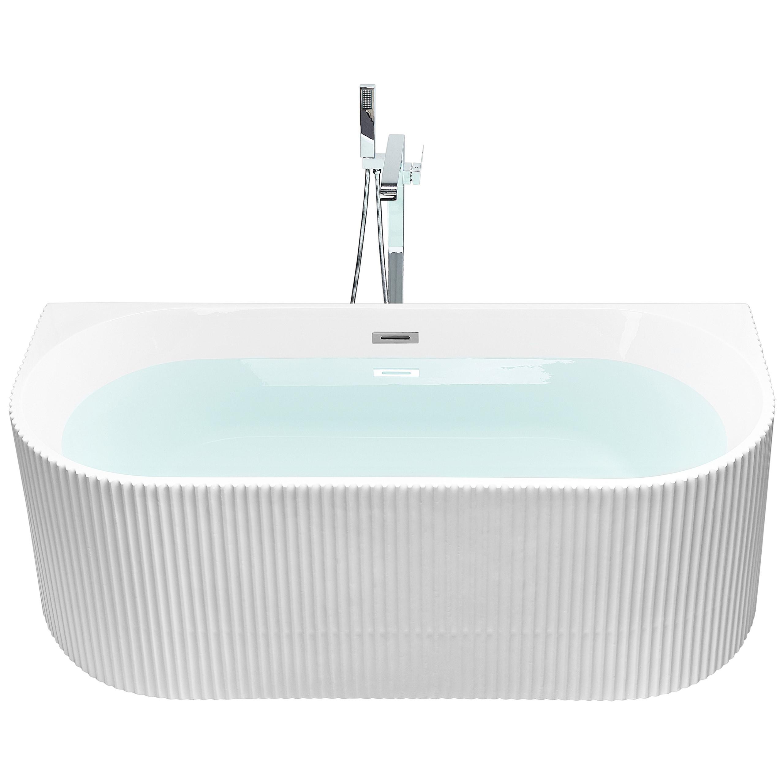 BADEWANNE 73x167x59 cm weiß Gocta - Weiß, Kunststoff (73/59/167cm) - Beliani