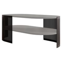 COUCHTISCH Fikoli Oval II - Schwarz/Grau, Holzwerkstoff/Metall (100/50/40cm) - MIRJAN24