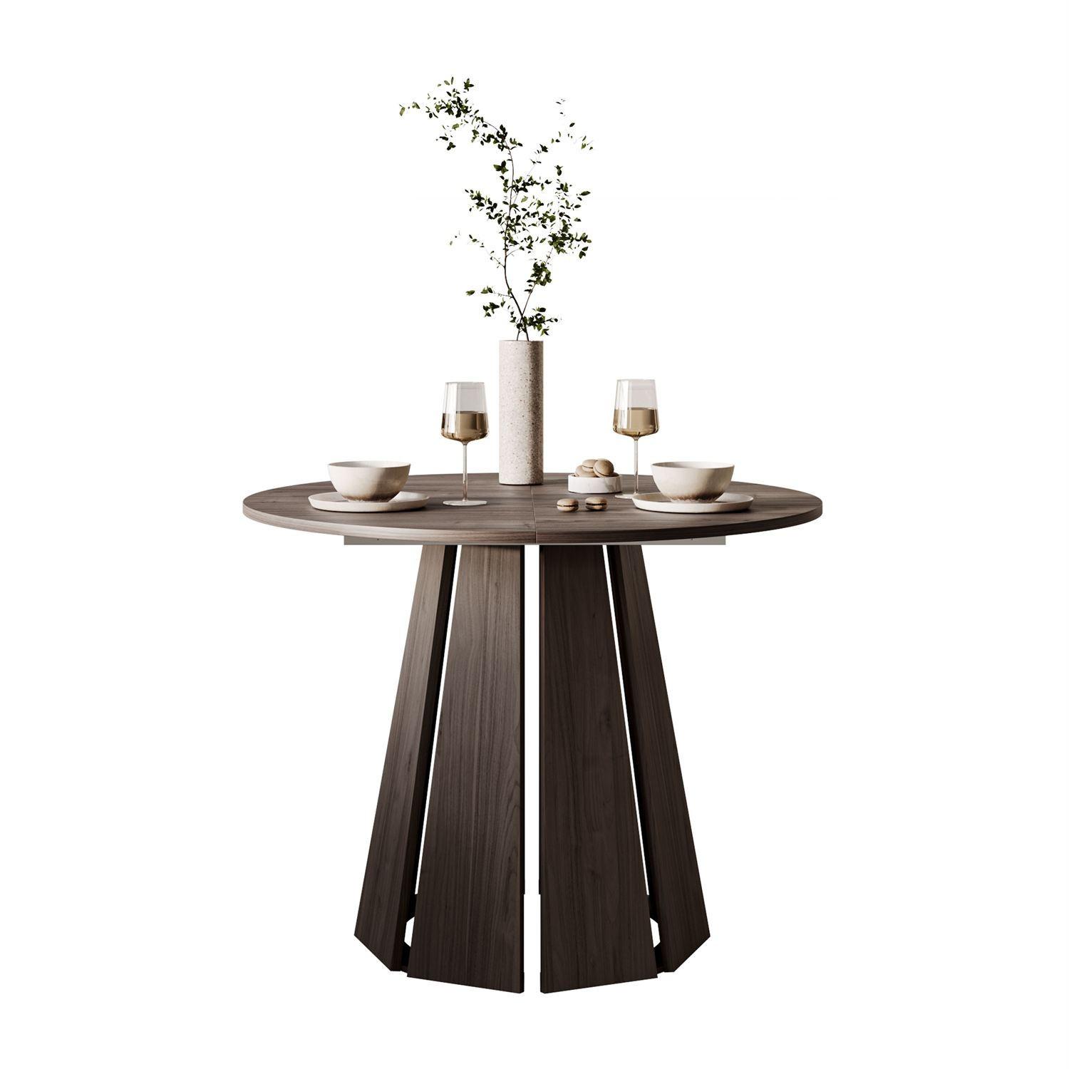 ESSTISCH SILVA ausziehbar, Nussbaum, 100-180cm - Nussbaumfarben, Holzwerkstoff (100/100/76cm) - Lookway