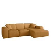 ECKSOFA Celes Premium Stoff Scala - Currygelb, Holzwerkstoff/Textil (266/165cm) - Fun Möbel