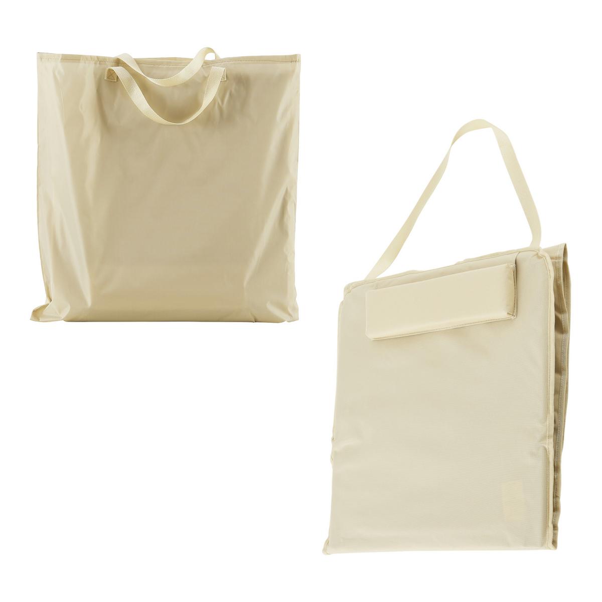 STRANDMATTEN-SET 2 TLG. Cellorigo - Beige, Textil/Metall (160/42/49cm) - [en.casa]