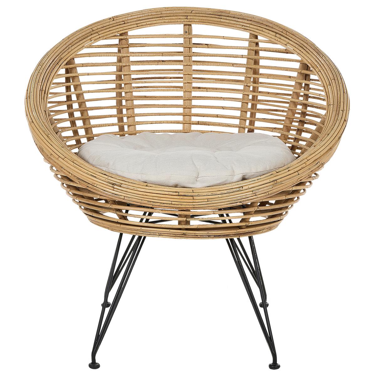 4-SITZER LOUNGE SET Rattan Natürlich Maratea/Cesenatico - Naturfarben, Naturmaterialien - Beliani