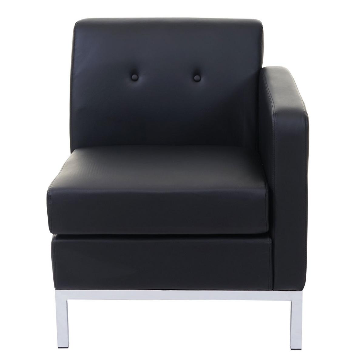 SESSEL SEITENTEIL ERWEITERBAR Schwarz - Schwarz, Textil (68/82/72cm) - MCW