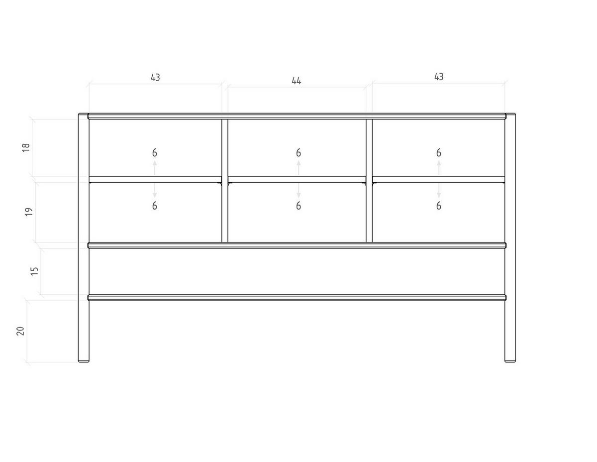 KOMMODE INA Wildeiche - Dunkelbraun, Holz (142/81/46cm) - byoak