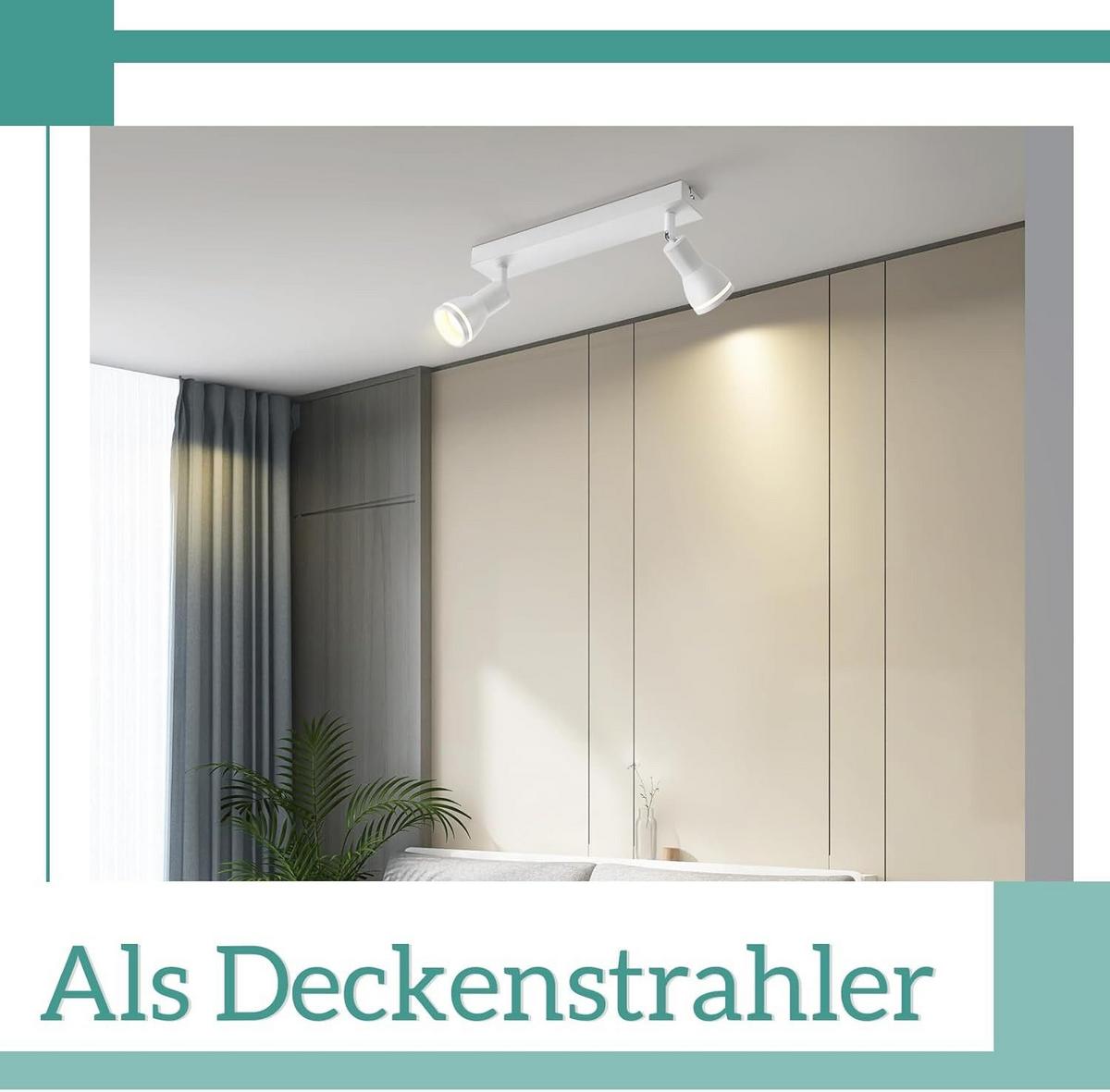 STRAHLER Frühling 2-flammig 30/5/15.7 cm - Weiß, Metall (30/5/15.7cm) - ZMH