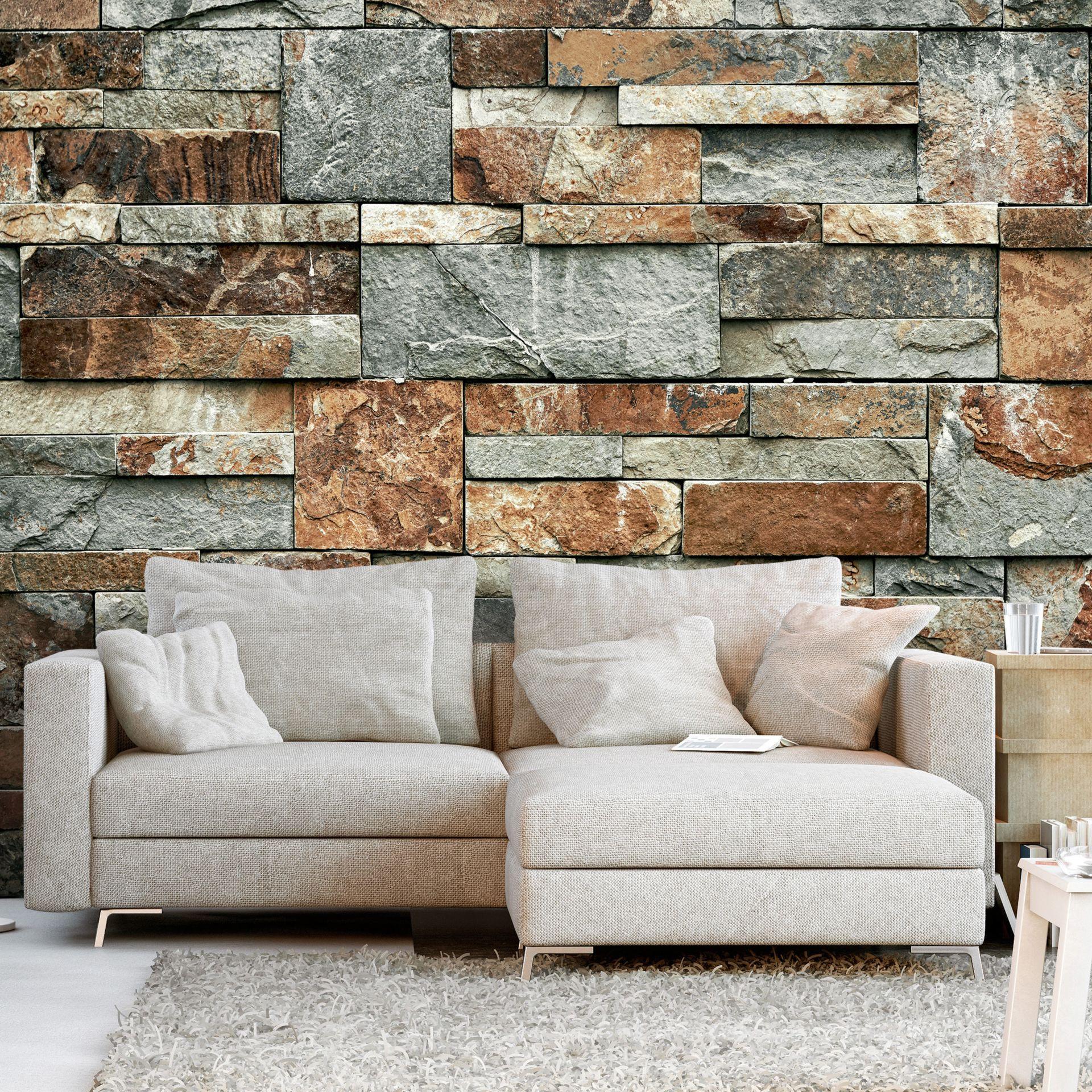 SELBSTKLEBENDE FOTOTAPETE 98/70 cm - Braun/Grau, Kunststoff/Textil (98/1cm) - KUNSTLOFT