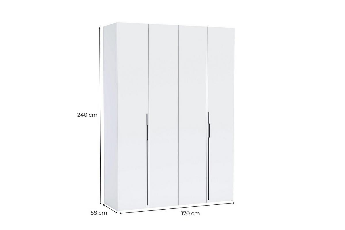 DREHTÜRENSCHRANK ANCONA 170/240/58cm 4-türig Braun - Braun, Holzwerkstoff (170/240/58cm) - MASSENO