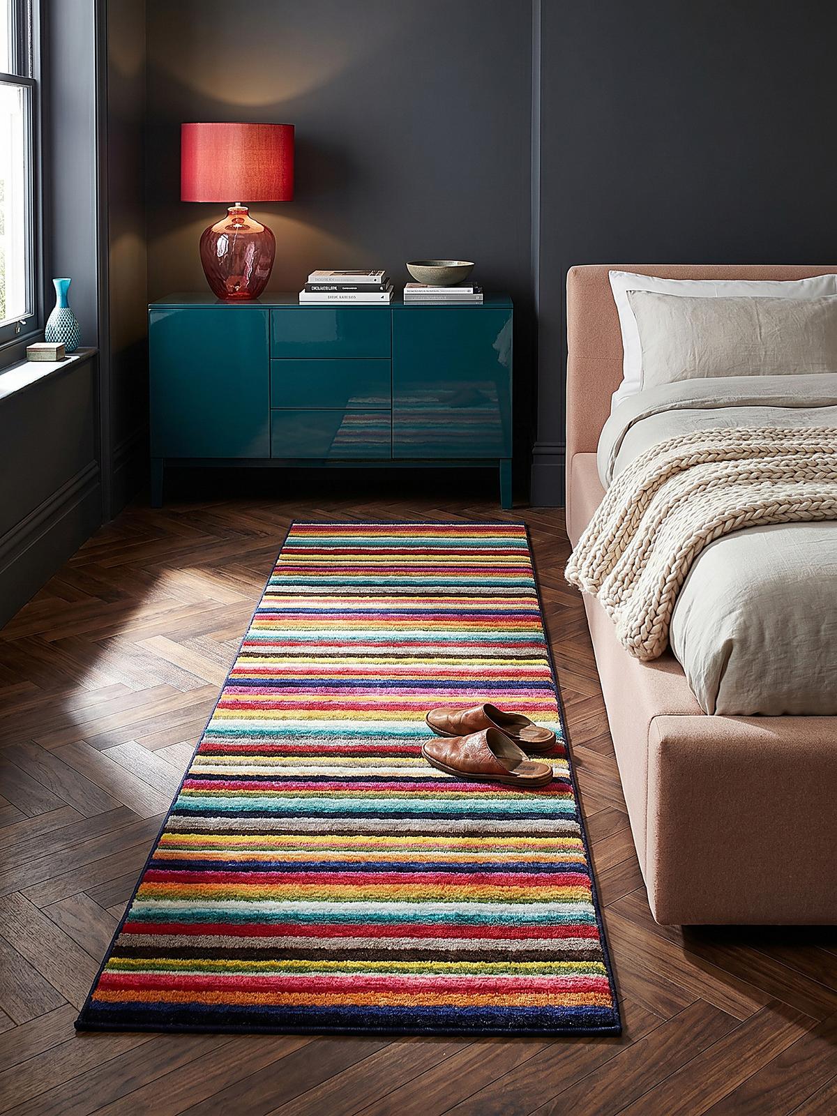 TEPPICH MEON, gestreift, Bunt, 66 x 300 cm - Multicolor, Textil (300/66cm) - KADIMA DESIGN