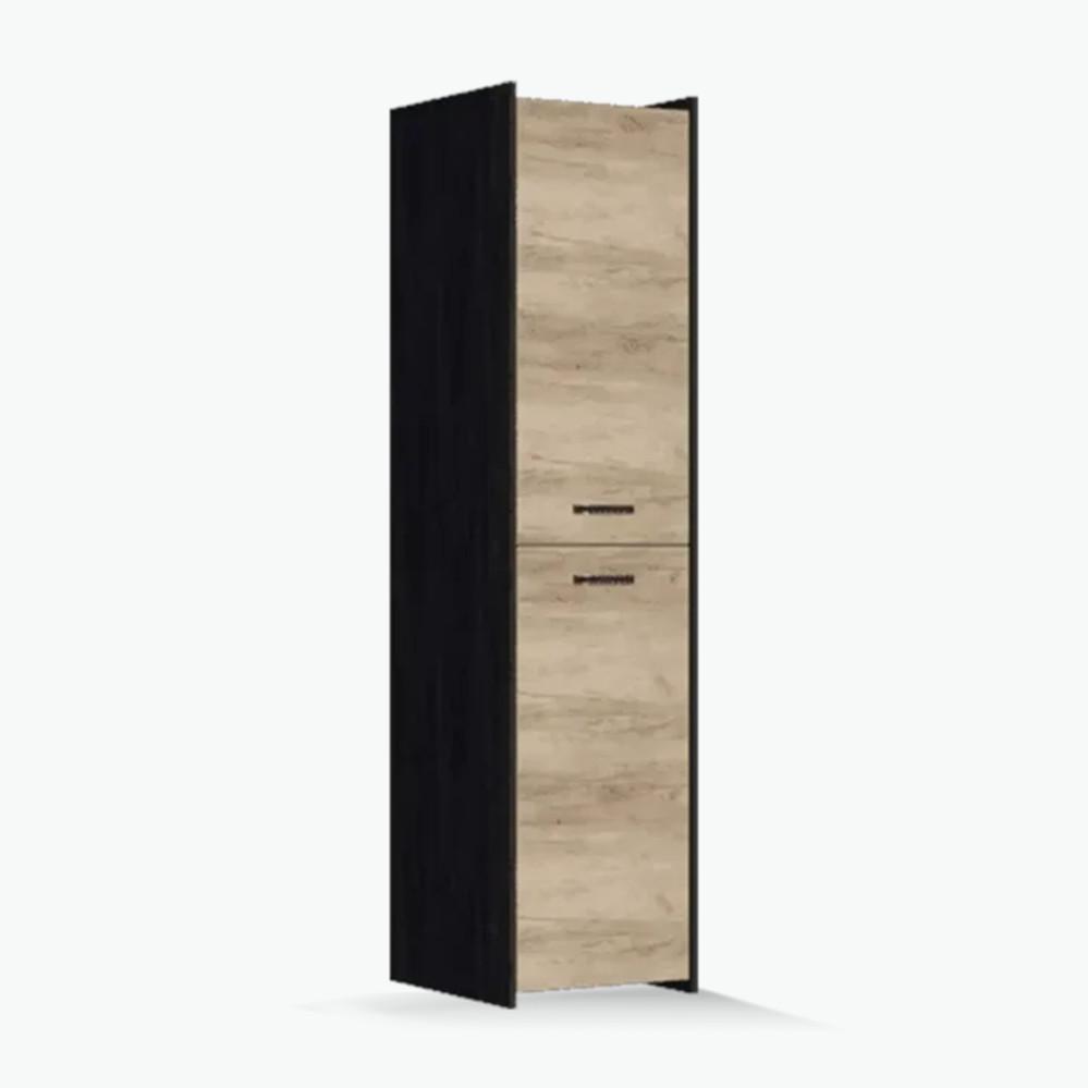 KLEIDERSCHRANK MOKKA 2D 49 cm, 49/200/52, 2-türig, Country Eiche Grau - Eichefarben, Holzwerkstoff (40/200/52cm) - imoebel24