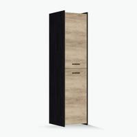 KLEIDERSCHRANK MOKKA 2D 49 cm, 49/200/52, 2-türig, Country Eiche Grau - Eichefarben, Holzwerkstoff (40/200/52cm) - imoebel24