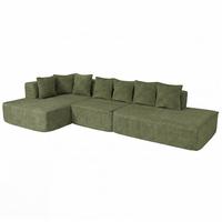 SOFA-GARNITUR Grün - Grün, Textil (310/60/150cm) - MCW