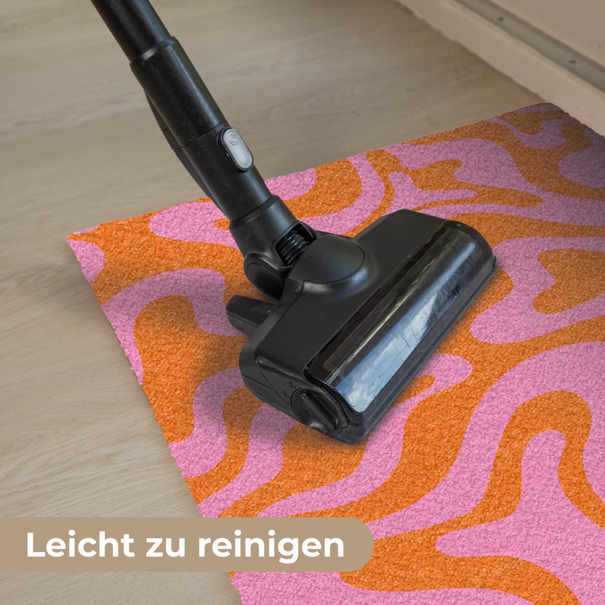 FUSSMATTE Muster - Rosa - Orange - Abstrakt - Modern Türmatte 60x40 cm - Pink, Kunststoff (60/0.4cm) - MuchoWow
