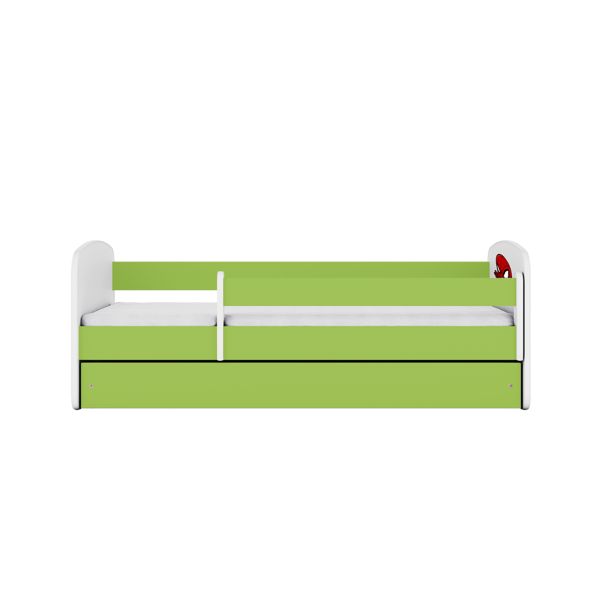 KINDERBETT mit Schublade Superheld 160/80 90/61/164 - Grün, Holzwerkstoff (80/160cm) - RAUMHIRSCH FURNITURE