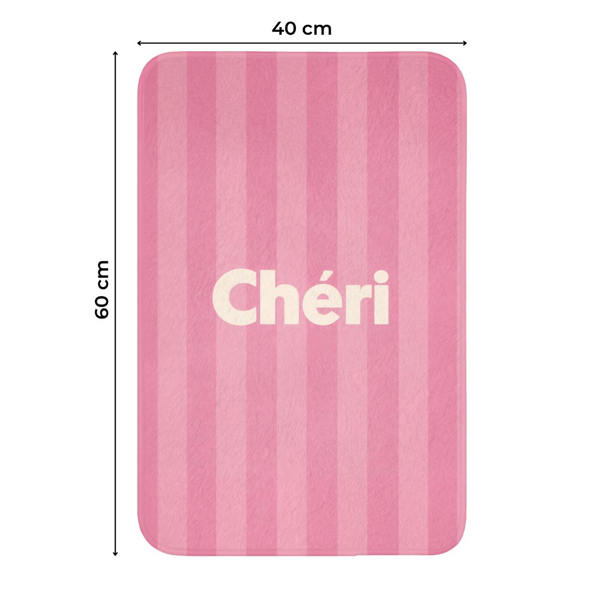 WC-VORLEGER Gestreift - Rosa - Chéri WC Teppich 40x60 cm - Pink, Textil (40/1cm) - OnlyWow