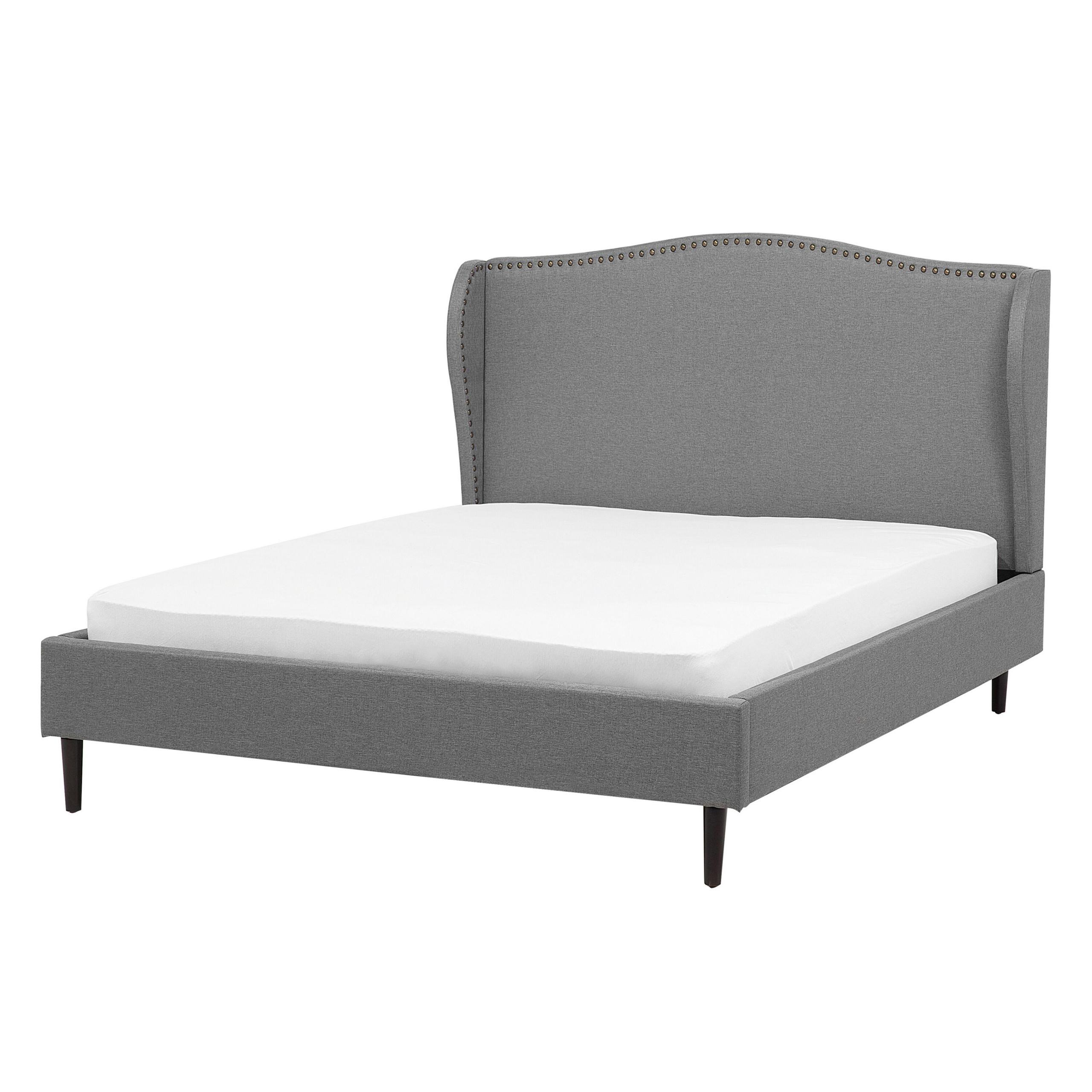 POLSTERBETT 140/200cm Grau Colmar - Grau, Textil (140/200cm) - Beliani