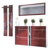 GARDEROBE Orlando Bordeaux Hochglanz - Bordeaux, Holzwerkstoff (215/210/28cm) - Vladon