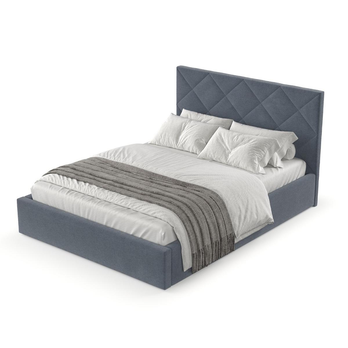 POLSTERBETT Torno 180/200 cm Blau im Asti Stoff - Blau/Schwarz, Holz/Holzwerkstoff (180/200cm) - AltaBeds