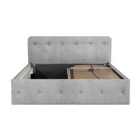 POLSTERBETT Luxi Grau 100 x 200 x 40 cm Stauraum ohne hydraulische Funktion Mit hochwertiger Matratze H2 (bis 100 kg) und Lattenrost - Grau, Holz (100/200cm) - Halmon Schlafkomfort Betten 