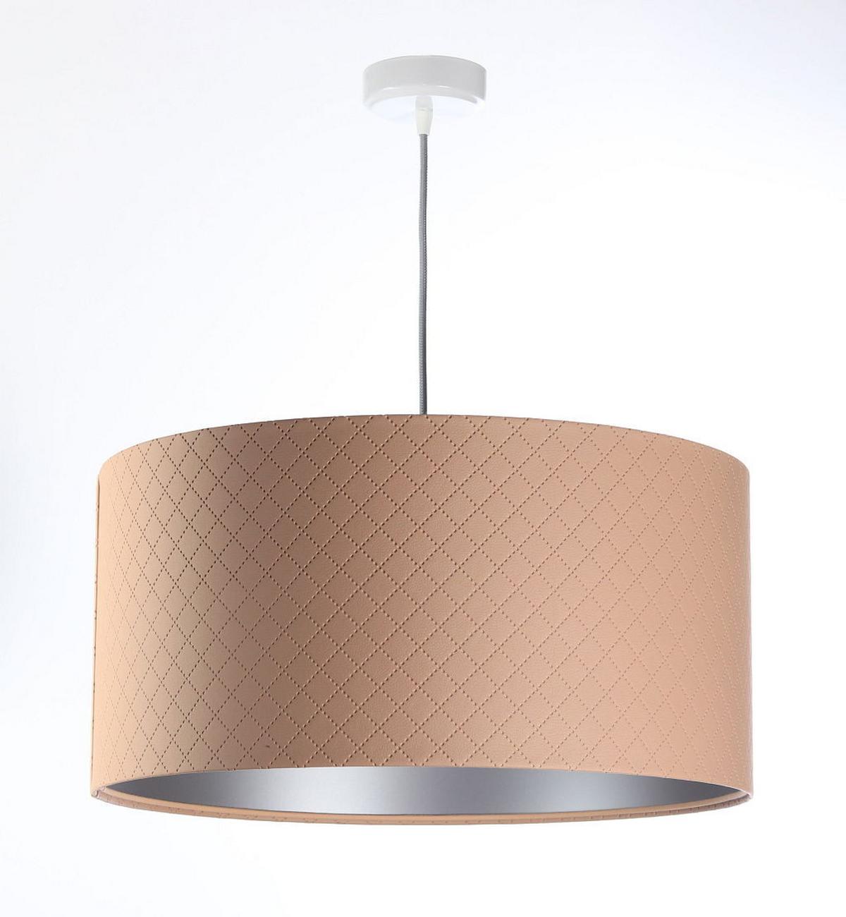 HÄNGELEUCHTE Silber 50/25 cm - Beige/Silberfarben, Kunststoff (50/0.8/25cm) - ONZENO