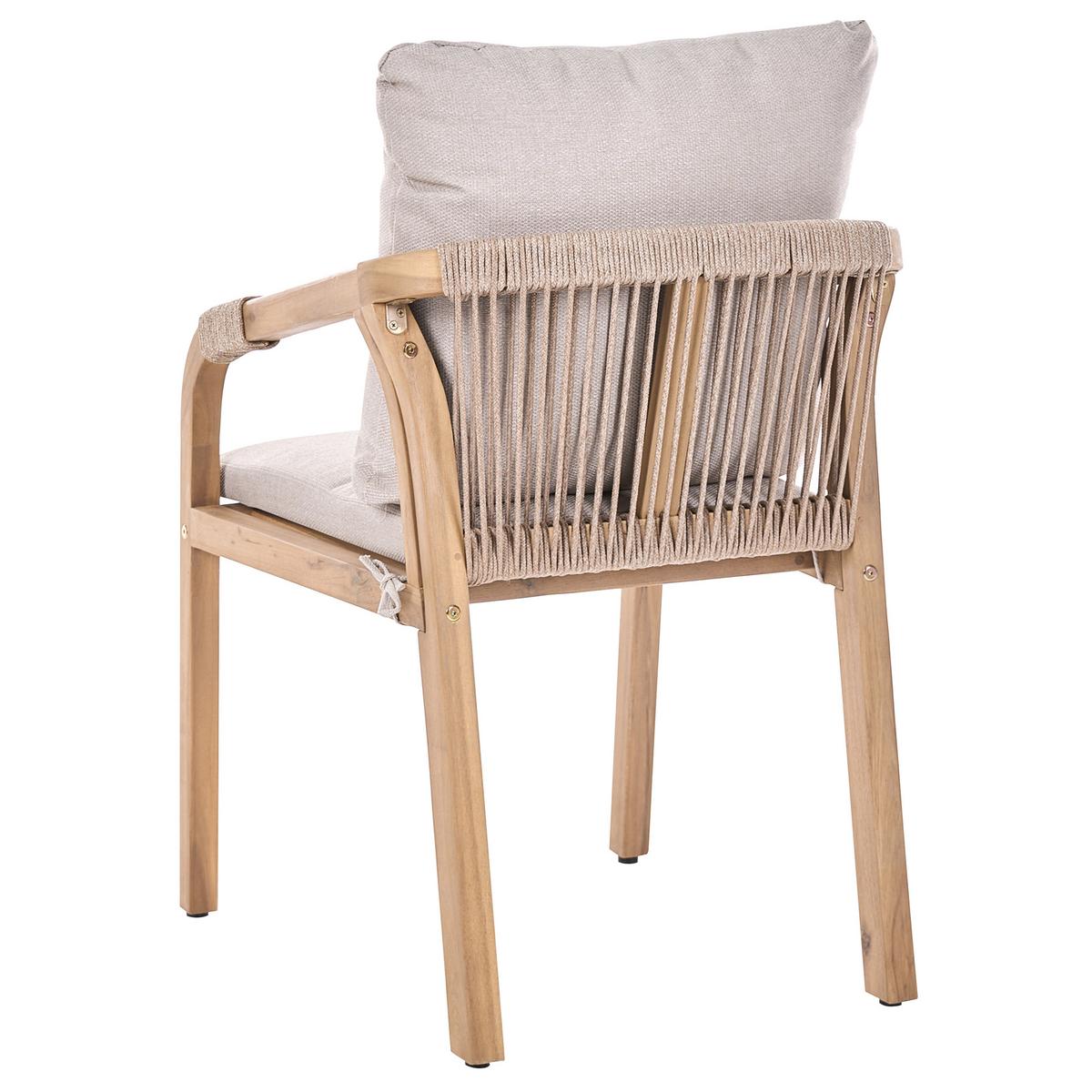 GARTENSTUHL Akazienholz Hellbraun Sumba - Beige, Holz (55/76/66cm) - Beliani