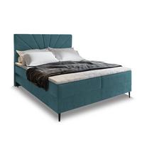 BOXBETT MURI 180x200 cm mit Matratze und Topper - Blau - Blau, Holz (180/200cm) - MASSENO